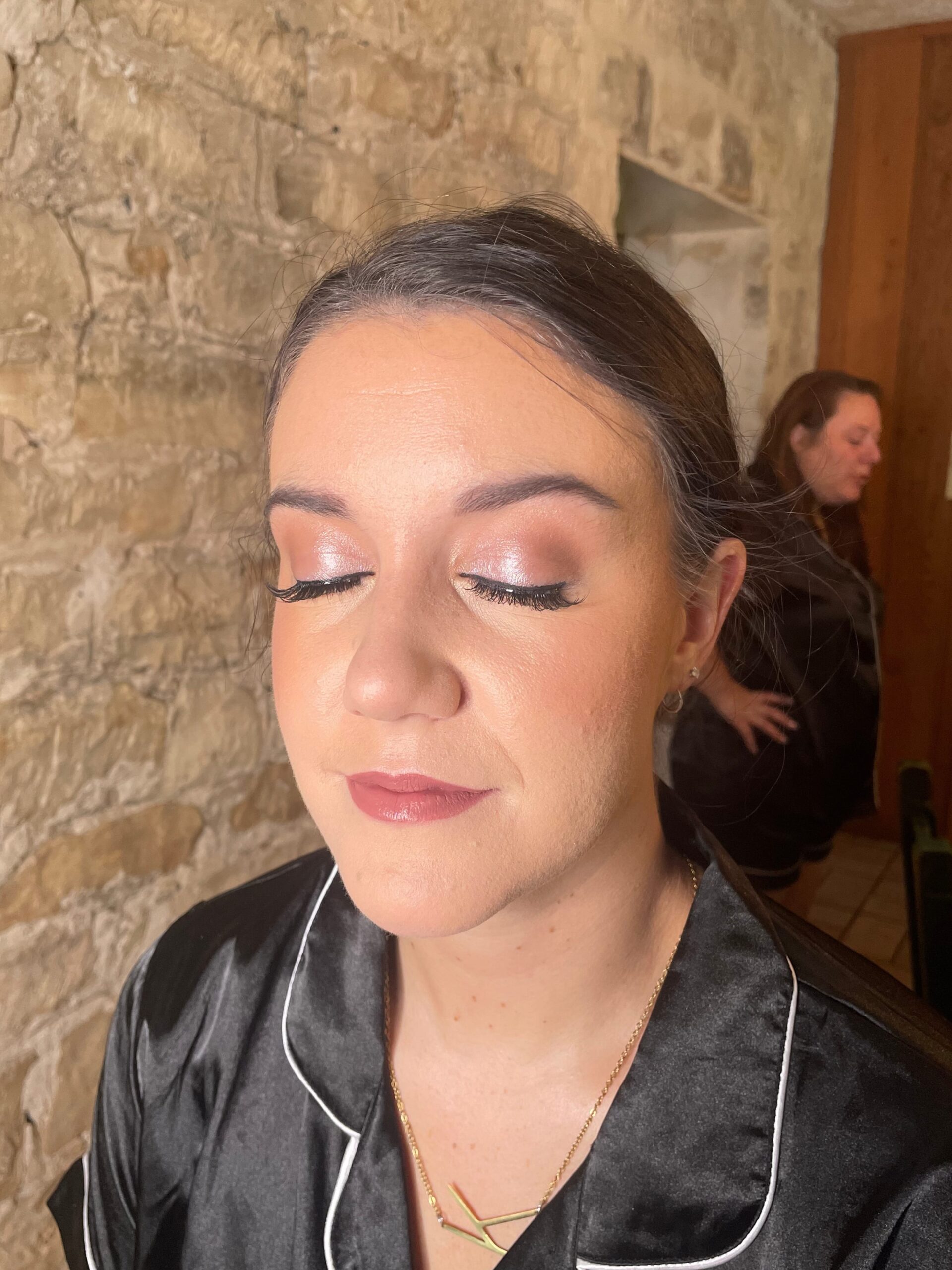 bridal party makeup look glowy