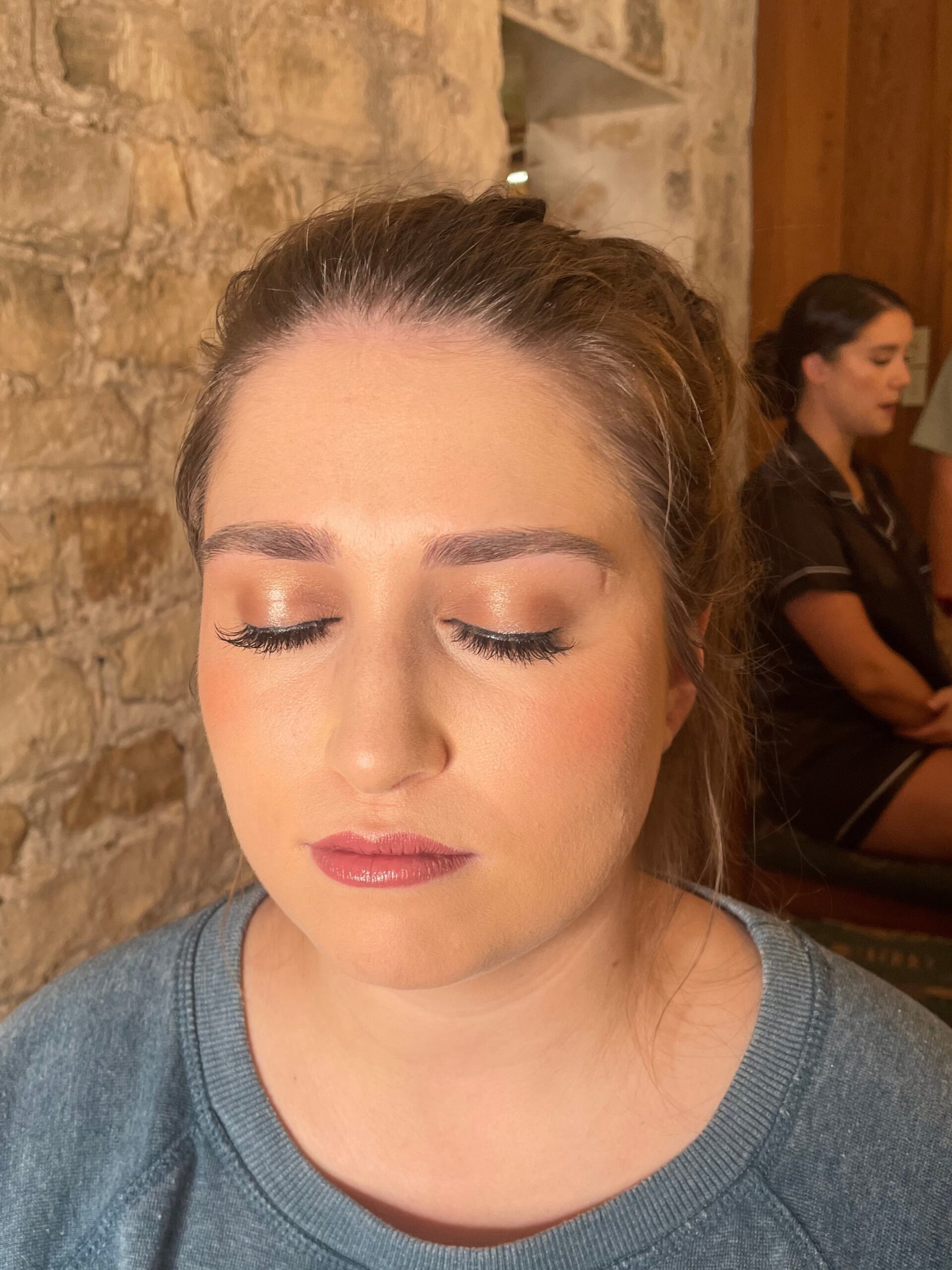 bridal party makeup look Austin texas halo eye 